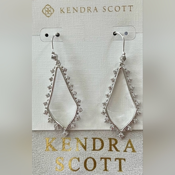 Kendra Scott Bea Crystal Drop Earrings in Silver ( Party Earrings)